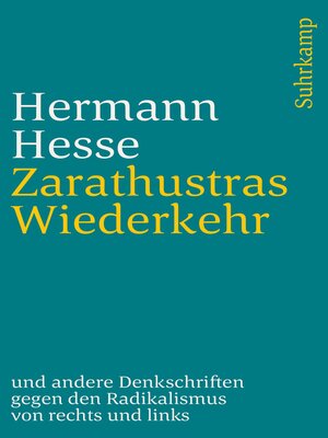 cover image of Zarathustras Wiederkehr